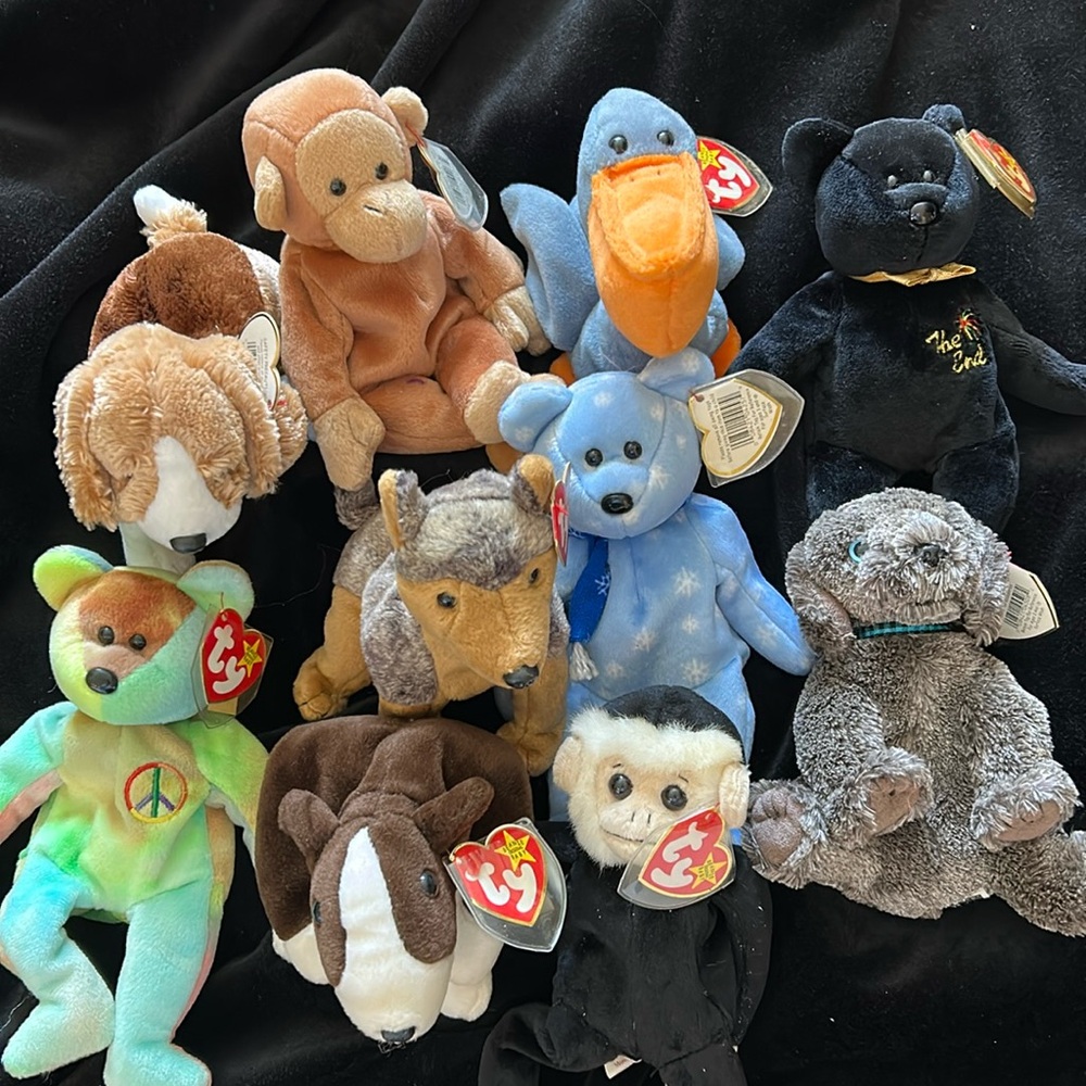One collection of 10 like New Beanie Babies!!! Super Great Variety